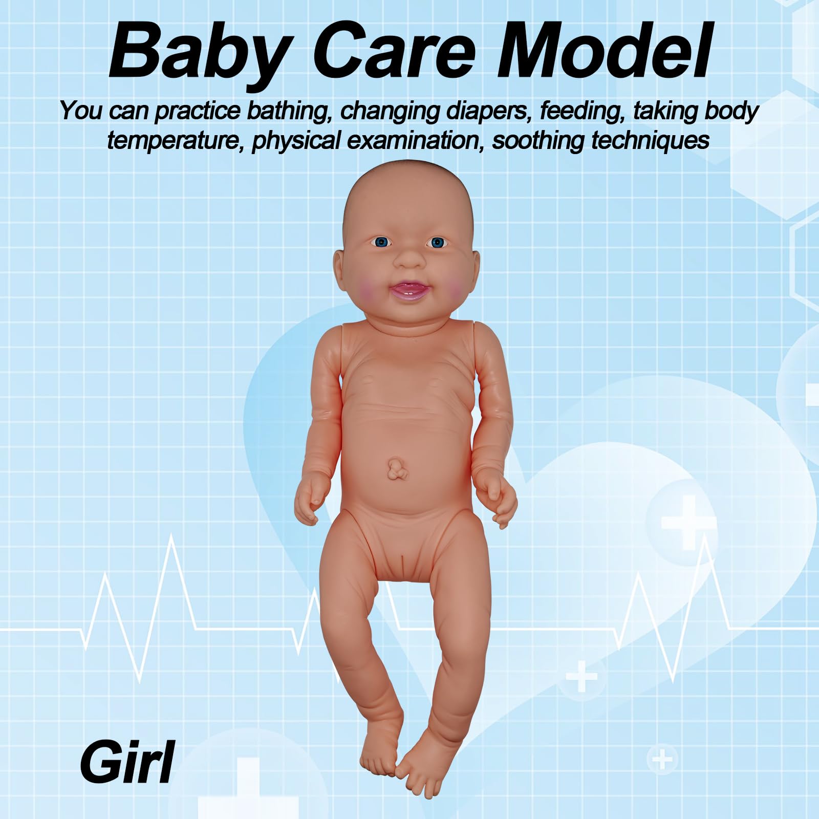 Amazon.co.jp: 等身大50.8 cm 新生児ケアモデル、リアルな乳児